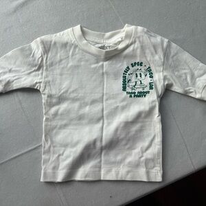 Next Kids Cream and Green Party Graphic Tee